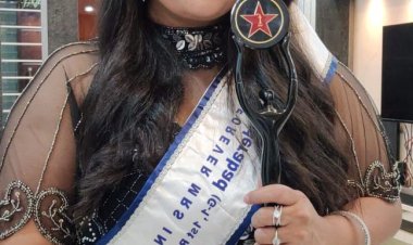 Vengala Nikhila as Newly Crowned Mrs Hyderabad 1st Runner Up 2023 organised by Forever Star India